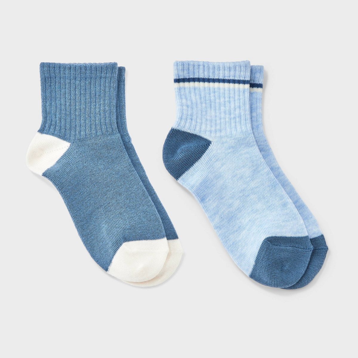Boys' 2pk Striped Ankle Socks - Cat & Jack™
