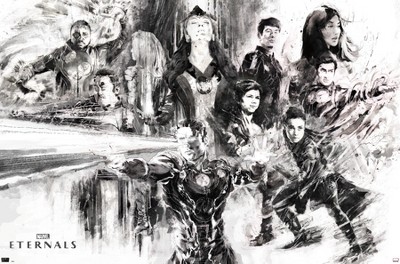 Trends International Marvel Eternals - Sketch Framed Wall Poster Prints