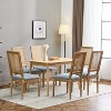 Christopher Knight Home  Brownell French Country Wood and Cane Upholstered Dining Chairs (Set of 6) - 2 of 4