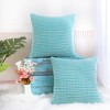 PiccoCasa Home Soft Corduroy Corn Striped Pillow Cases Covers with Zipper 2 Pcs - 4 of 4