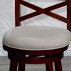 24" Counter Height Swivel Stool Modern Dining Chairs Bar Chairs X-Backrest Chair Armless Stool - 3 of 4