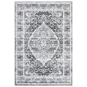 Washable Area Rug - Low-Profile Large Area Rug, Non-Slip Backing, Durable Edge Binding, Vintage Style, Suitable for Living Room Bedroom Dining Room - 1 of 4