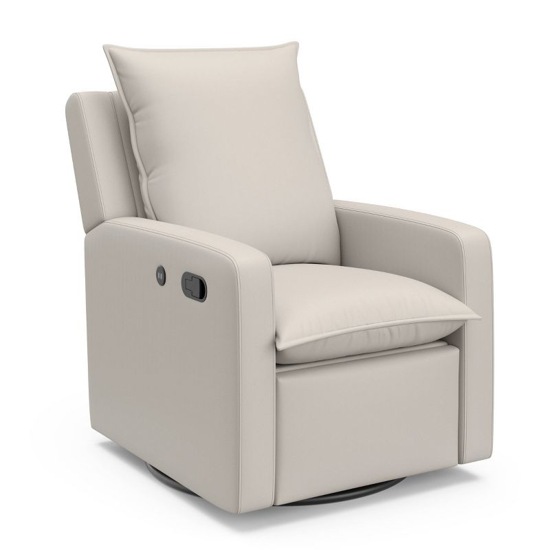 Storkcraft Timeless Side Lever Reclining Glider with USB Charging Port - Ivory, 1 of 17