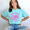 Simply Sage Market Women's Summer Vibes Distressed Short Sleeve Garment Dyed Tee - 2 of 2