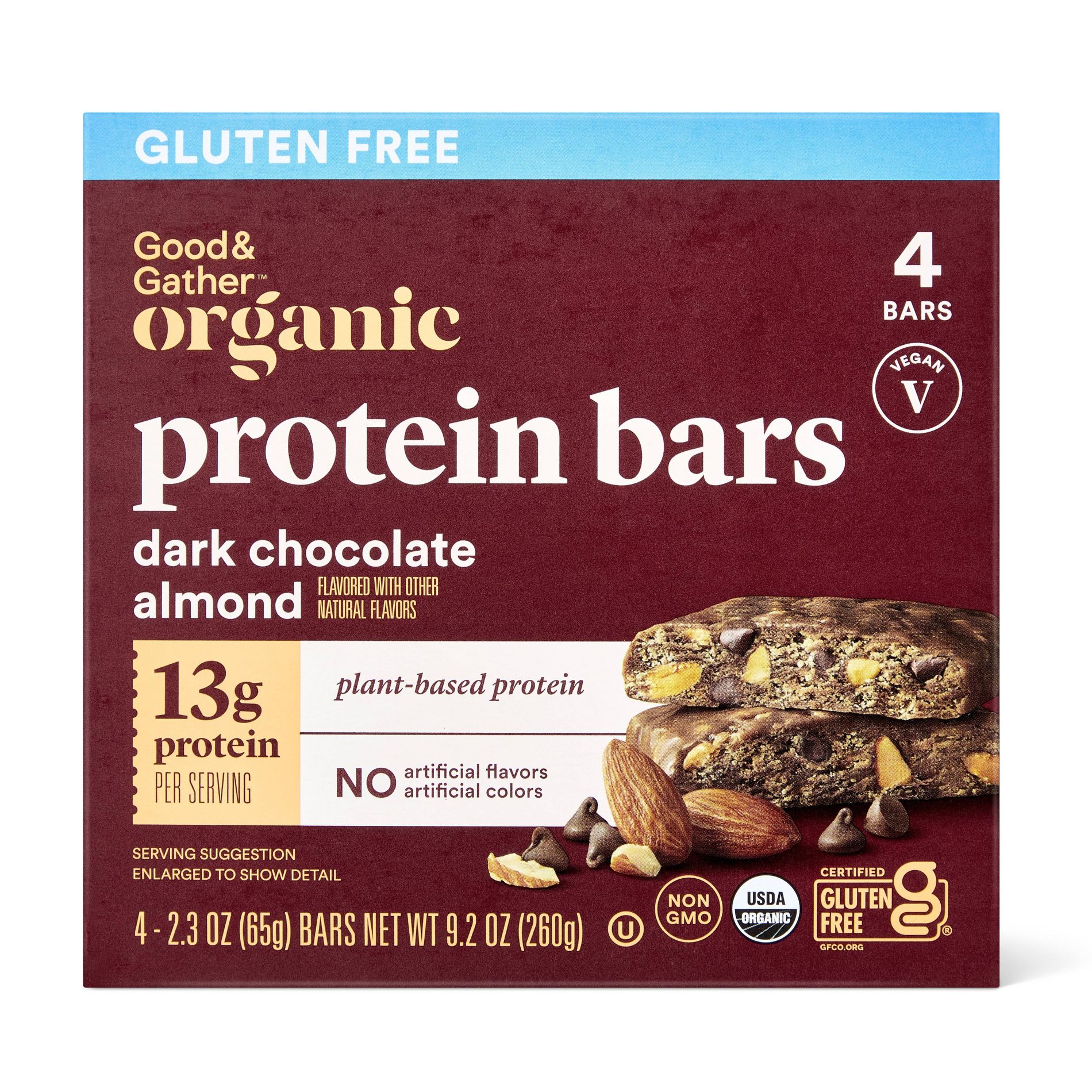 Plant-Based Chocolate Chip Protein Bars - 4ct - Good & Gather™