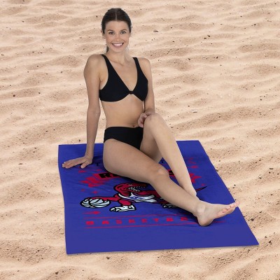 Toronto Raptors Blue and Red Cotton/Polyester Beach Towel