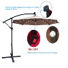 Sapphtopaz 10Ft Outdoor Umbrella Waterproof Sun Shades Cantilever Umbrellas with Crank and Cross Base for Garden, Pool, Backyard, Patio - 3 of 4