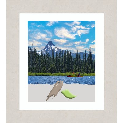 Amanti Art Rustic Plank White Picture Frame
