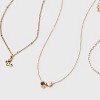 Girls' Initial with Choker and Layered Necklace Set - art class™ Gold - 3 of 3