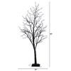 Nearly Natural 5-ft Pre-Lit Halloween Deluxe Black Twig Artificial Fall Tree with 102 Orange and Purple LED Lights - 2 of 4