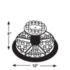 Azar Displays Two Tier Revolving Tester Display 8"H x 11"Dia. - round slot 1" dia - 4 of 4