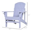 FONTOI Adirondack Chairs, Adirondack Chairs with Cup Holder, Outdoor Backyard Chairs with Reclining Seat Back for Garden, Gray, 28.5"*36.5"*38.25" - 2 of 4