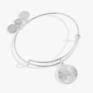 Alex and Ani Initial A Pave Starburst Texture Bangle - 1 of 4