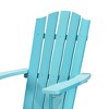 PolyTEAK Element Collection Poly Lumber Wood Alternative All Weather Outdoor Adirondack Chair for Patios, Porches, Decks, and Pool Side, Blue - 2 of 4