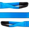 Driver Recovery 3" x 8' Tow Strap - Recovery Winch Tree Saver - Extreme Heavy Duty Nylon 30,000 Pound (15-Ton) Pulling Capacity - Blue - 3 of 4