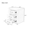 ORRD Velvet Nightstand with 3 Drawers, Beige, Night Table for Bedroom & Living Room - 4 of 4