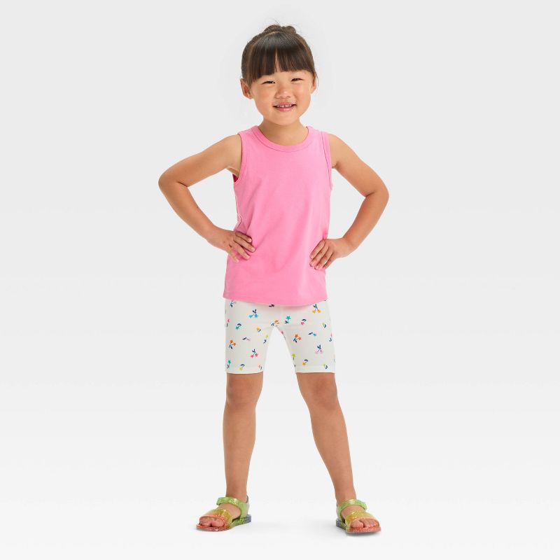 Toddler Girls' Cherries Shorts - Cat & Jack™ White, 3 of 4
