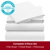 Mellanni 1800 Bed Sheets Twin XL Striped White - 2 of 3