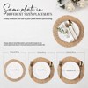 Aoibox Round Woven Placemats Set of 6, Natural Water Hyacinth Rattan Wicker Farmhouse Boho Braided Heat Resistant Outdoor Patio Table Mats - 3 of 4