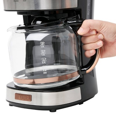 Haden 12-Cup Programmable Steel & Copper Drip Coffee Maker