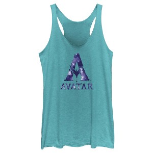 Women's Avatar Watercolor A Logo Racerback Tank Top - 1 of 4