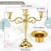 Unique Bargains Home Decor Wedding Birthday Party 5 Arm Metal Candelabra - 2 of 4