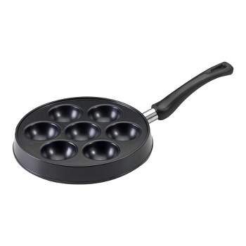 Bruntmor Premium Cast Iron 7-cup Biscuit Pan, Non-stick Black : Target