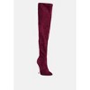 Jaynetts Stretch Suede Micro High Knee Boots Women - 2 of 4