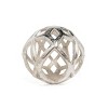 HomeRoots 5" Silver Aluminum Geo Orb Tabletop Sculpture - 4 of 4