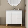 KTMBDW Bathroom Vanity with Ceramic Sink Combo, Freestanding Modern Bathroom Storage Vanity Cabinet with Soft Closing Doors & Drawers, White - 4 of 4