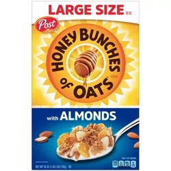 Honey Bunches With Almonds Breakfast Cereal - 18oz - Post