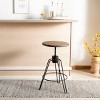 Kai Adjustable Swivel Counter Stool - BST3700 - Natural Honey/Black - Safavieh - 2 of 4