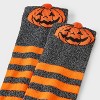 Kids' 2pk Pumpkin Sparkle and Striped Halloween Knee High Socks - Cat & Jack™ - 3 of 3