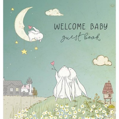 BABY SHOWER GUEST BOOK with GIFT LOG (HARDCOVER) for Baby Naming Day, Baby Shower Party, Christening or Baptism Ceremony, Welcome Baby Party