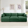Oversized 112.6" Chenille Modular Sleeper Sectional Sofa Bed with 3 Storage Ottomans and Storage Drawers under Each Seat, 6-Piece Free combination - 4 of 4