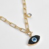 SOHI Women's Blue Evil-Eye Chain Necklace - 4 of 4