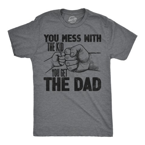 Мужские футболки Crazy Dog T-Shirts, Inc. Mens Funny T Shirts You Mess With The Kid You Get The Dad Sarcastic Fathers Day Graphic Novelty Tee for Men - Crazy Dog Men's T Shirt Gift for Dad L