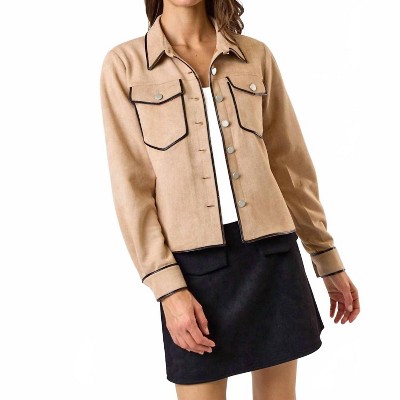 Women's Suede Shirt Jacket - lalavon