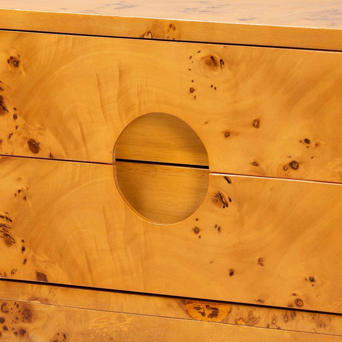bali & pari Kayla Wood 2 Drawer Nightstand Light Mappa Burl - thumbnail 3