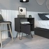 NicBex Modern Nightstand with 1 Drawer and Open Storage Bedside Table with Metal Legs End Table for Living Room, Bedroom - 2 of 4