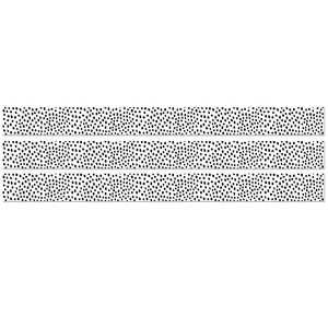 Creative Teaching Press Straight Border 3" x 144' Black Messy Dots on White (CTP10451-3) - 1 of 3