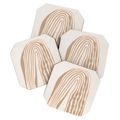 Iveta Abolina Liquid Lines Series 3 Set of 4 Coasters - Deny Designs