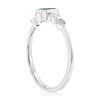 Diamonds D'Argento Sterling Silver, Lab-Grown Emerald & Natural Diamond Ring - (17 Stones) - Green - Size 6 - 2 of 3