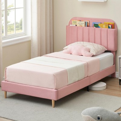 Twin XL Bed Frame with Storage Headboard