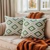 REGALWOVEN Geometric Pattern Soft Short Plush Decorative Throw Pillow Covers for Sofa Bedroom Living Room 2 Pcs - 2 of 4