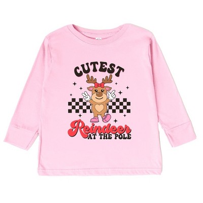The Juniper Shop Cutest Reindeer At The Pole Toddler Long Sleeve Tee