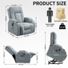 Power Lift Recliner Chair for Elderly, 8-Point Vibration Massage, Lumbar Heat, USB Port & Cup Holders - ModernLuxe - 3 of 4