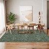 Vintage Soft Floral Print Area Rugs Machine Washable Throw Carpet for Home Office - 4 of 4