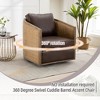 Sapphtopaz Accent Chair Swivel Barrel Chair for Living Room Comfy Lounge Chat Chair 360 Degree Rotation Seat for Bedroom, Office - 2 of 4