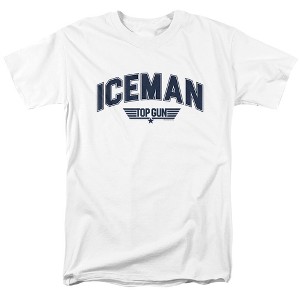 Top Gun Iceman Varsity Adult T-Shirt White 5X Large - 1 of 4